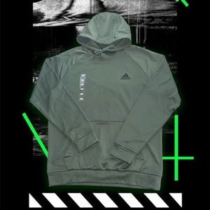 Adidas Men's Moisture-Wicking Training Hoodie (Green Oxide)
